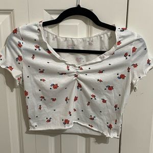 floral crop top